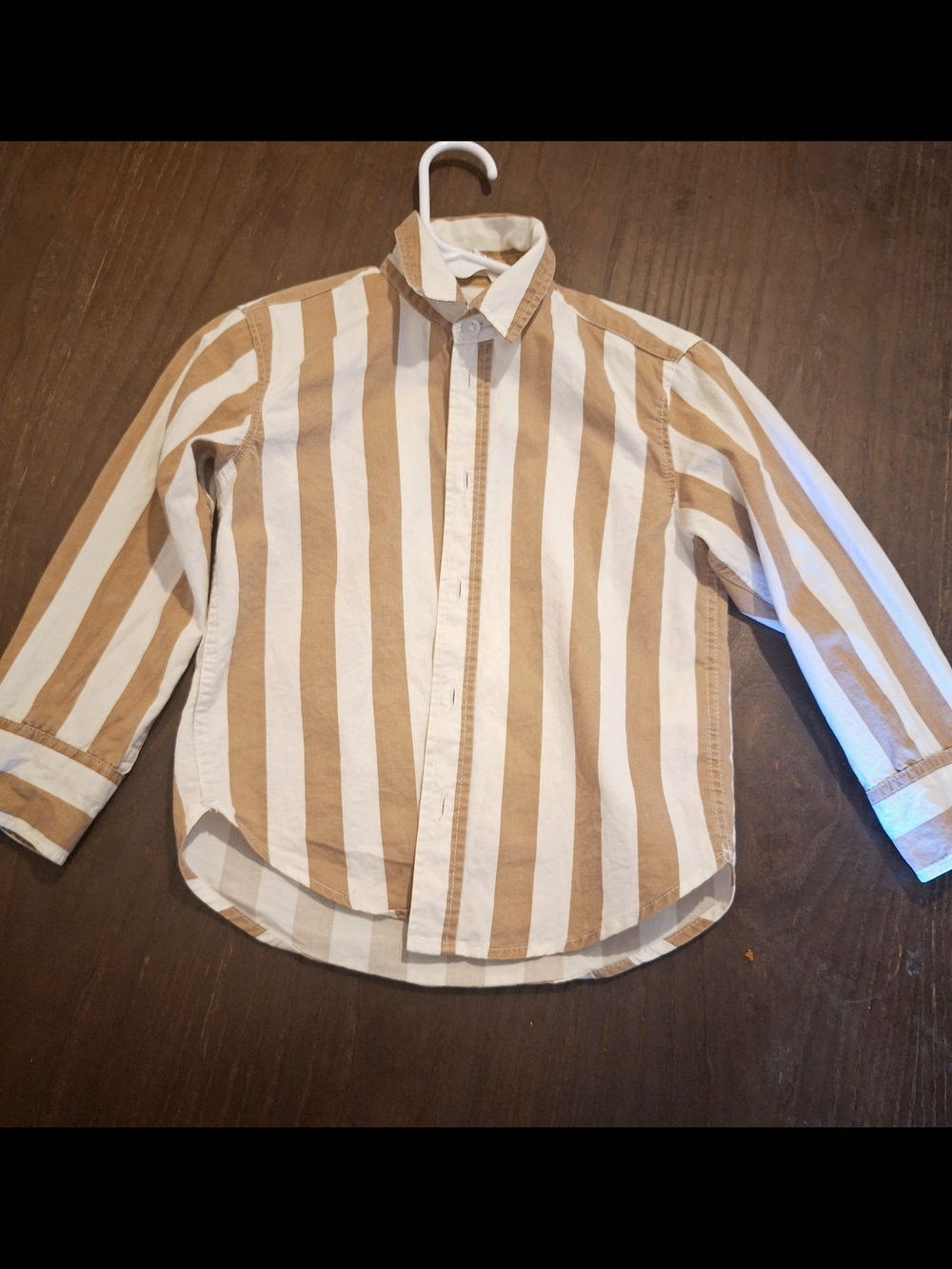 H&M Boys Beige and White Check Shirt